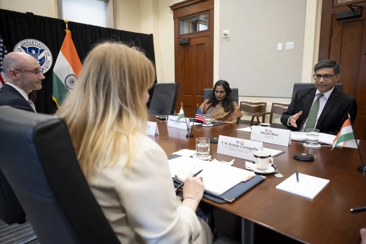 Image: DHS Senior Official Performing the Duties of the Deputy Secretary Kristie Canegallo Participates in a Bilateral Meeting with the Foreign Secretary of India  (004)