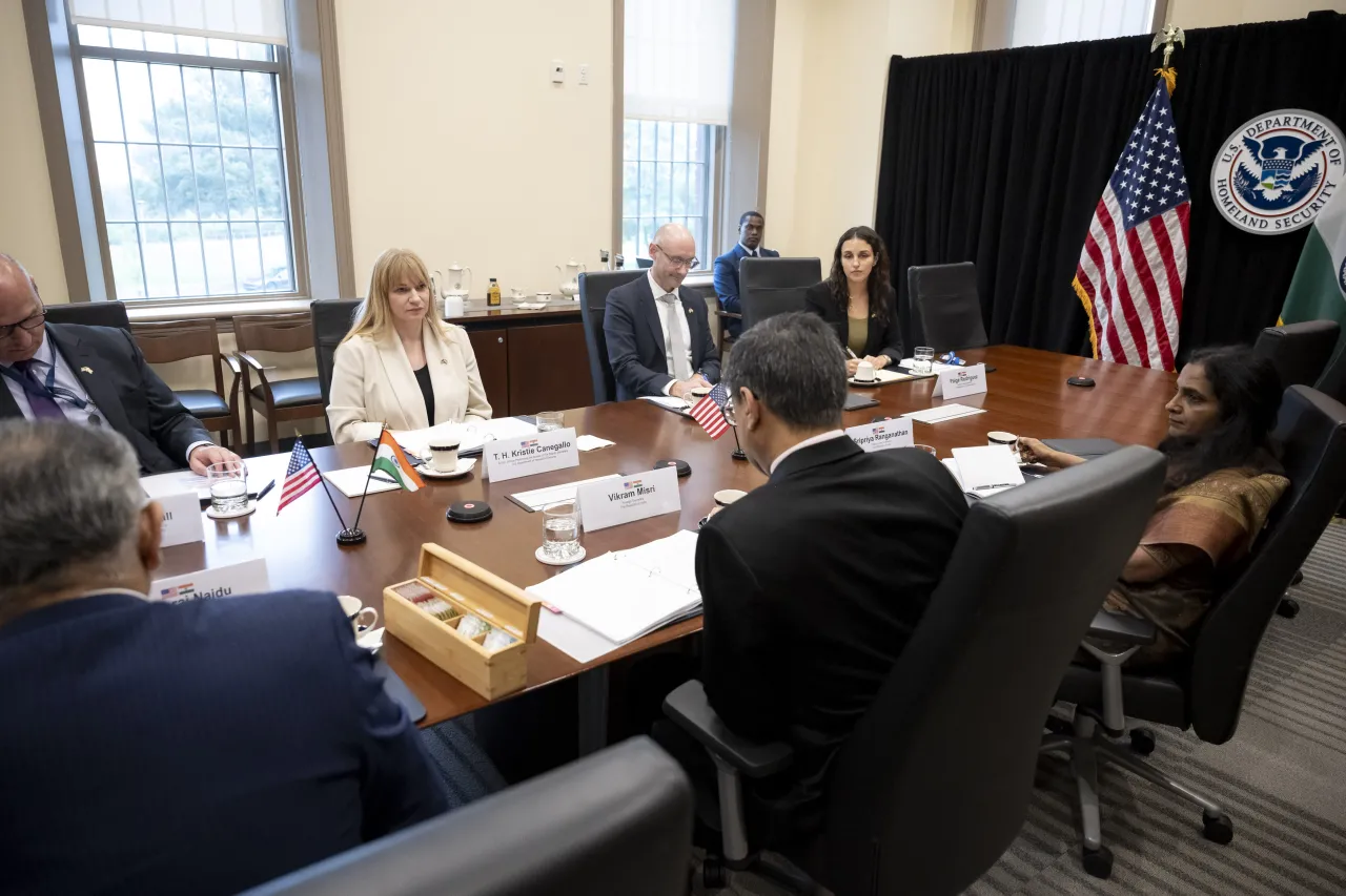 Image: DHS Senior Official Performing the Duties of the Deputy Secretary Kristie Canegallo Participates in a Bilateral Meeting with the Foreign Secretary of India  (006)