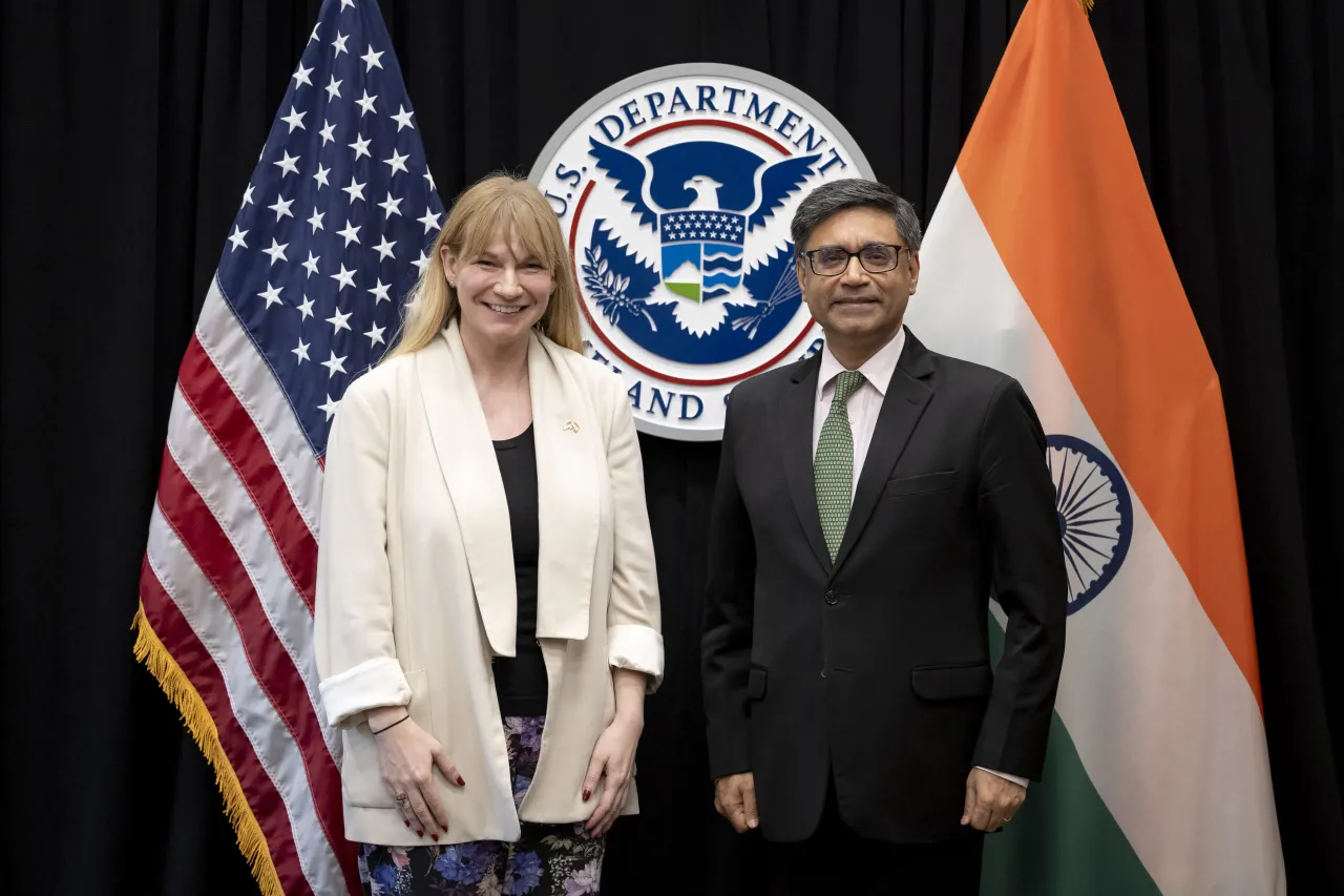 Image: DHS Senior Official Performing the Duties of the Deputy Secretary Kristie Canegallo Participates in a Bilateral Meeting with the Foreign Secretary of India  (008)