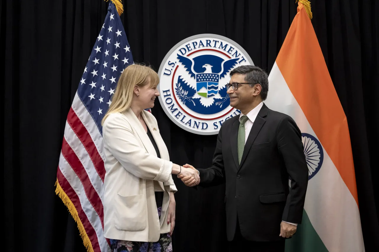 Image: DHS Senior Official Performing the Duties of the Deputy Secretary Kristie Canegallo Participates in a Bilateral Meeting with the Foreign Secretary of India  (009)