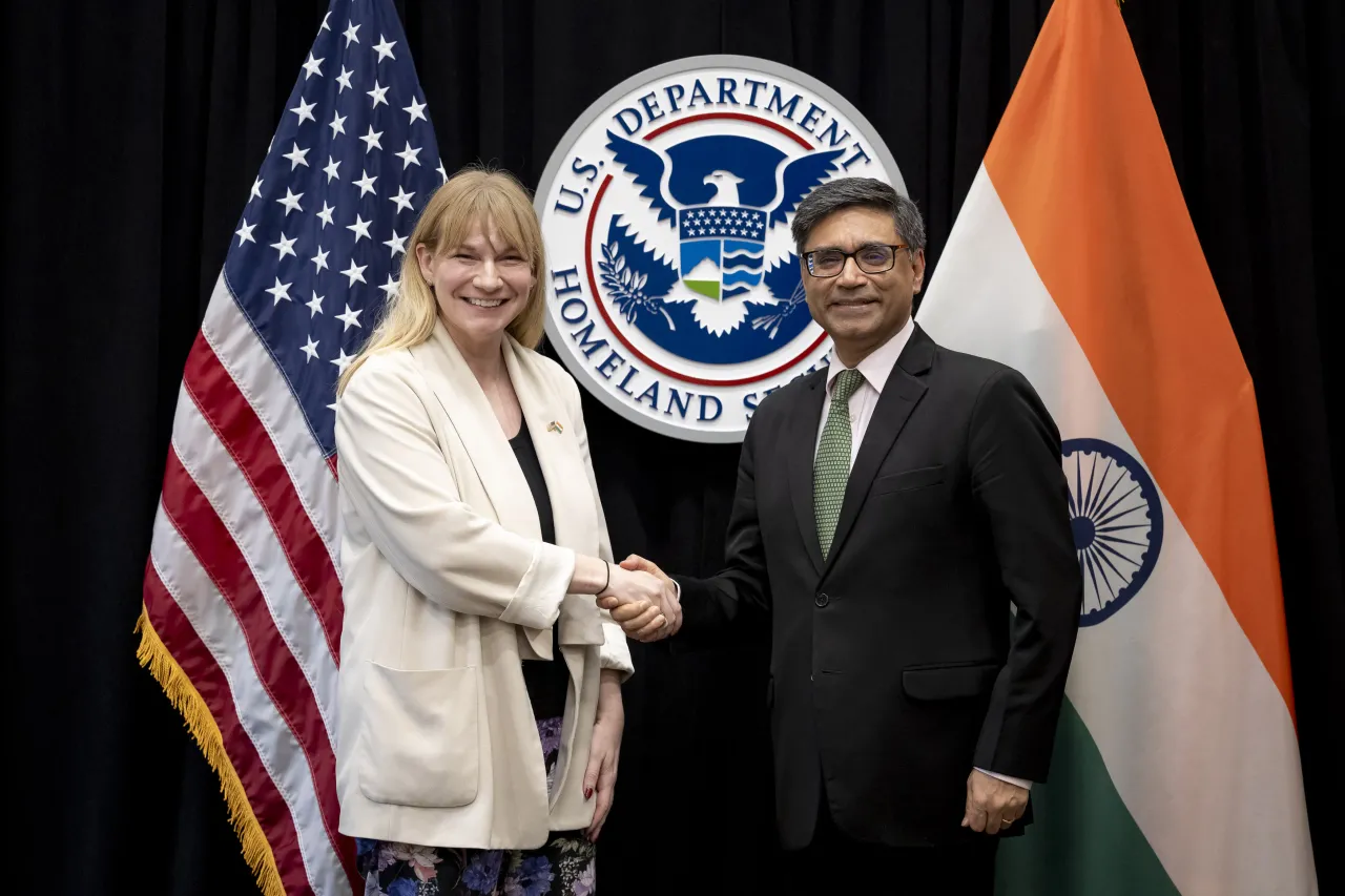 Image: DHS Senior Official Performing the Duties of the Deputy Secretary Kristie Canegallo Participates in a Bilateral Meeting with the Foreign Secretary of India  (010)