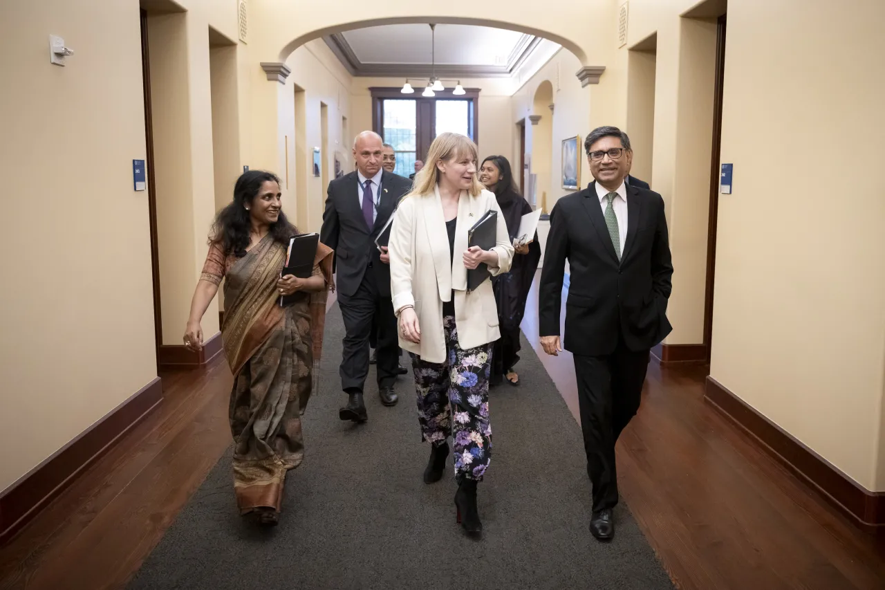 Image: DHS Senior Official Performing the Duties of the Deputy Secretary Kristie Canegallo Participates in a Bilateral Meeting with the Foreign Secretary of India  (011)