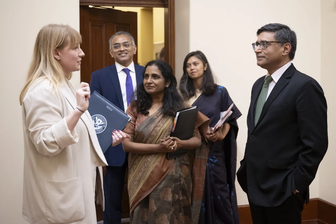 Image: DHS Senior Official Performing the Duties of the Deputy Secretary Kristie Canegallo Participates in a Bilateral Meeting with the Foreign Secretary of India  (013)