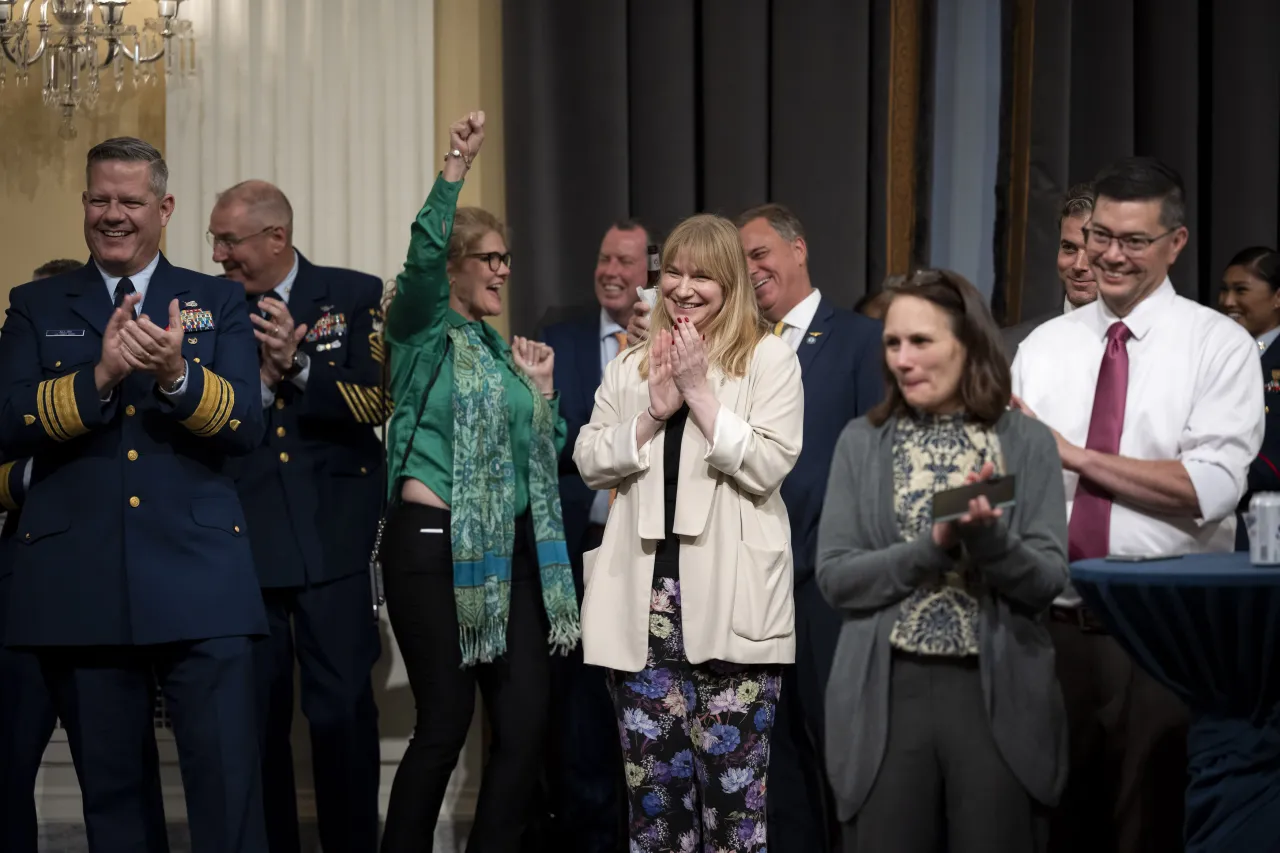 Image: DHS Senior Official Performing the Duties of the Deputy Secretary Kristie Canegallo Attends the 234th Birthday of the U.S. Coast Guard Celebration on Capitol Hill (020)