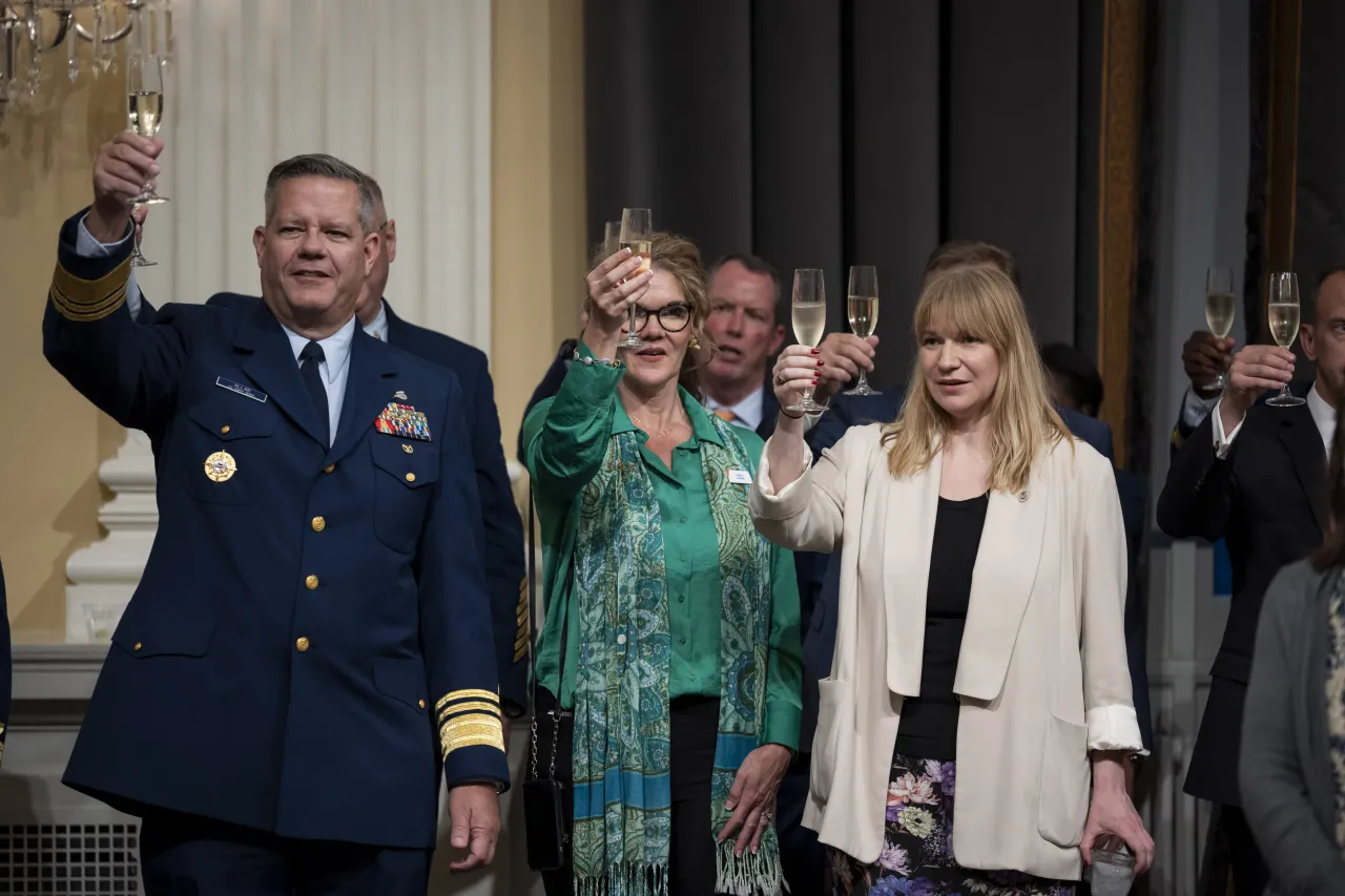 Image: DHS Senior Official Performing the Duties of the Deputy Secretary Kristie Canegallo Attends the 234th Birthday of the U.S. Coast Guard Celebration on Capitol Hill (027)