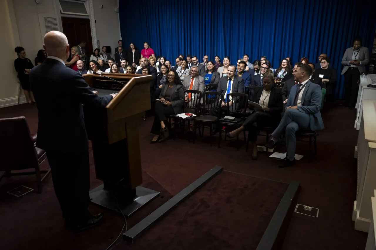 Image: DHS Secretary Alejandro Mayorkas Delivers Remarks at NSC Hispanic Heritage Month Celebration  (008)