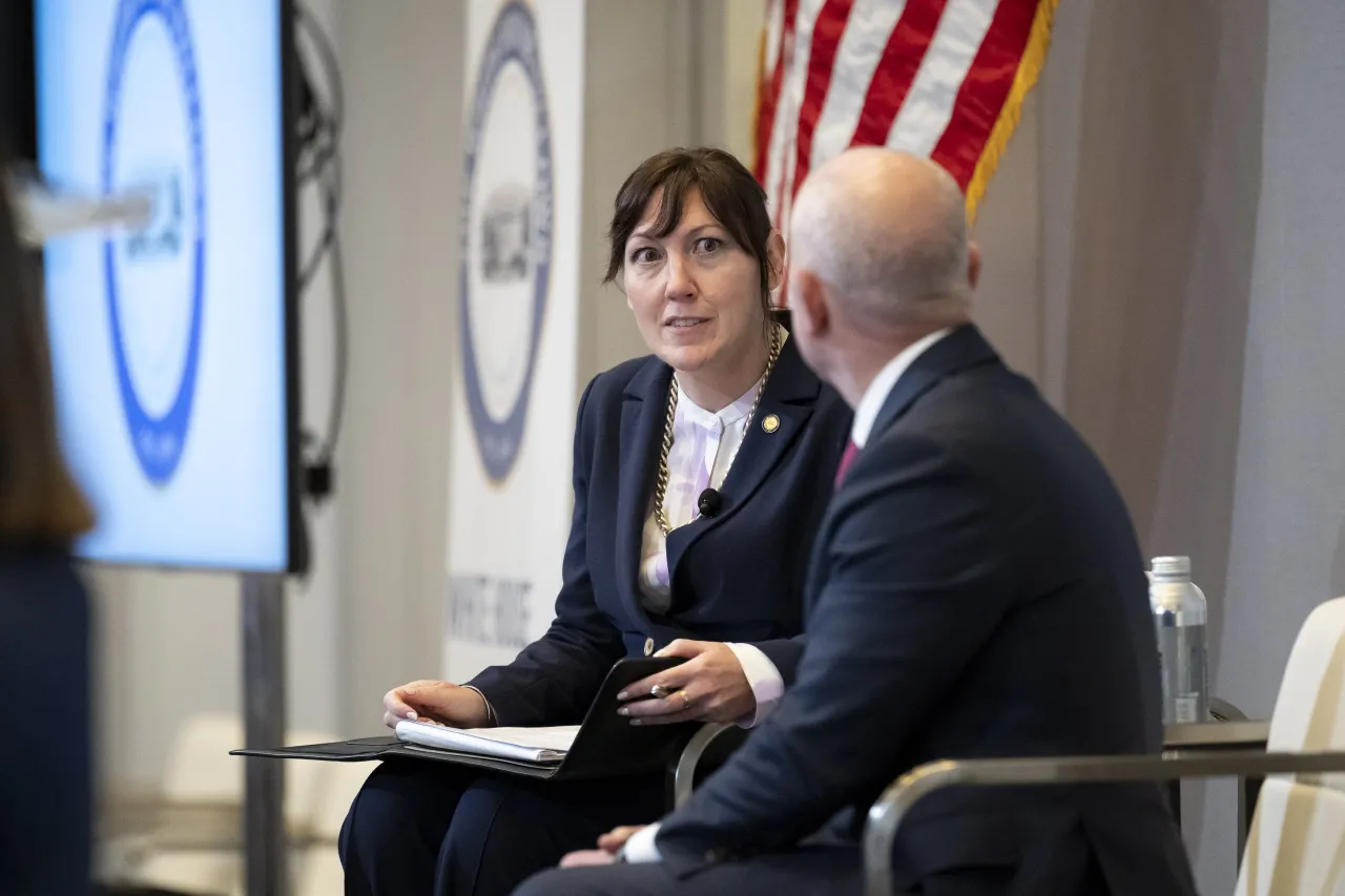 Image: DHS Secretary Alejandro Mayorkas Participates in a Fireside Chat at White House Fellows Annual Leadership Conference (008)