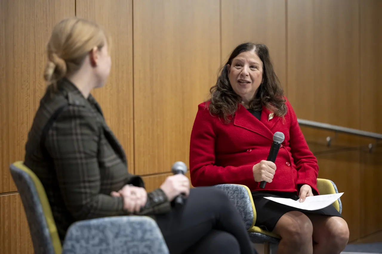 Image: DHS Senior Official Performing the Duties of the Deputy Secretary Kristie Canegallo Participates in a Fireside Chat at the DHS FFRDC Senior Leadership Summit (001)