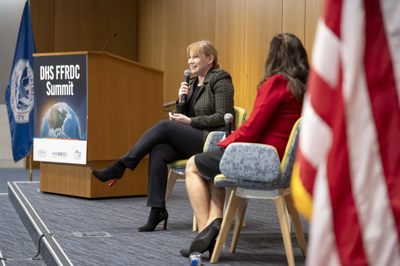 Image: DHS Senior Official Performing the Duties of the Deputy Secretary Kristie Canegallo Participates in a Fireside Chat at the DHS FFRDC Senior Leadership Summit (005)