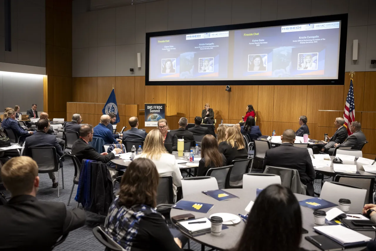 Image: DHS Senior Official Performing the Duties of the Deputy Secretary Kristie Canegallo Participates in a Fireside Chat at the DHS FFRDC Senior Leadership Summit (008)