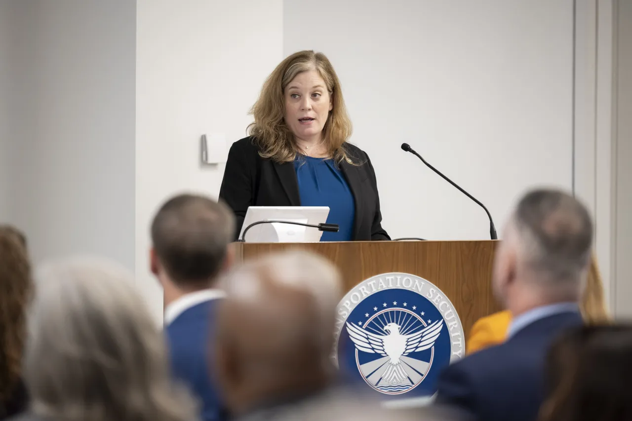 Image: DHS Senior Official Performing the Duties of the Deputy Secretary Kristie Canegallo Participates in a TSA HQ Town Hall Veterans Day Ceremony (020)