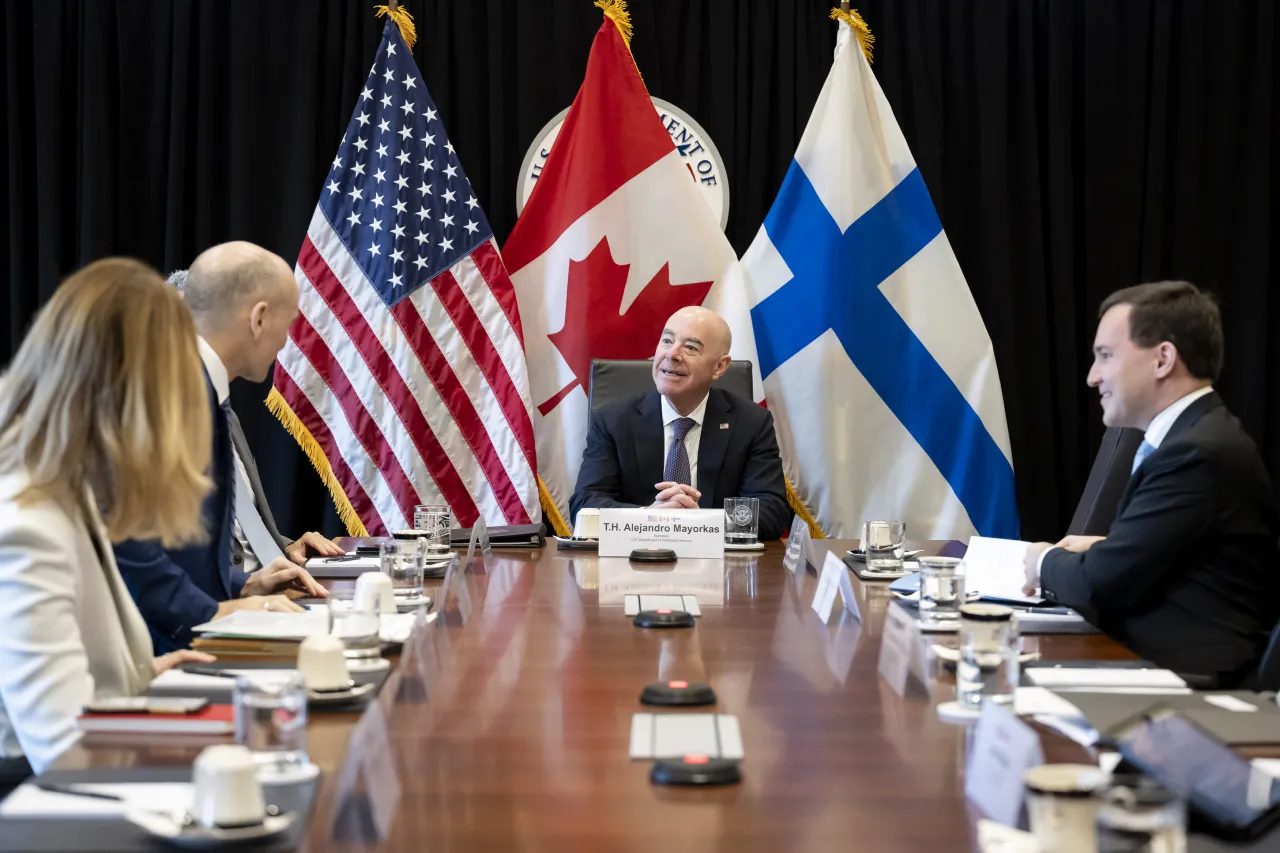 Image: DHS Secretary Alejandro Mayorkas Participates in a Trilateral Meeting with Canada and Finland (002)