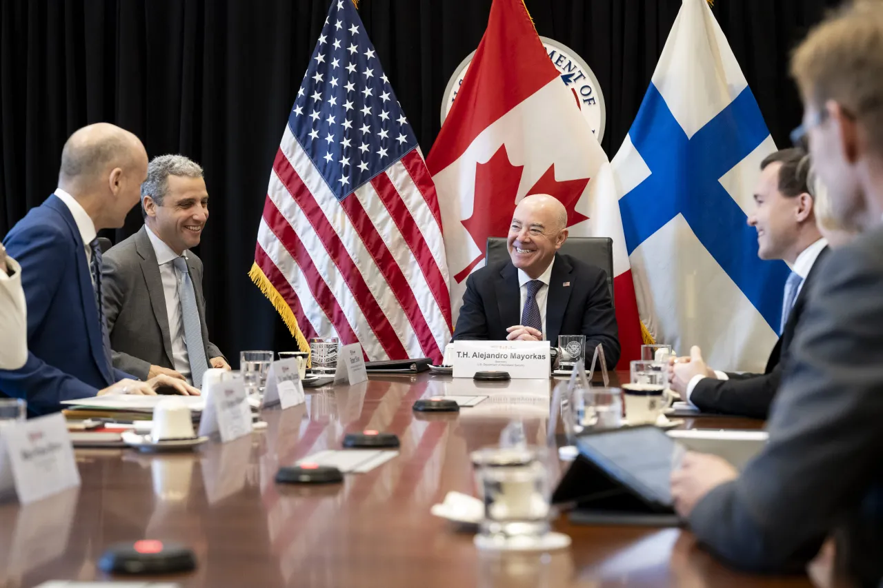 Image: DHS Secretary Alejandro Mayorkas Participates in a Trilateral Meeting with Canada and Finland (003)