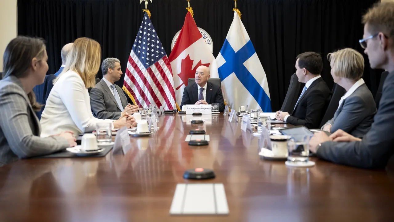 Image: DHS Secretary Alejandro Mayorkas Participates in a Trilateral Meeting with Canada and Finland (004)