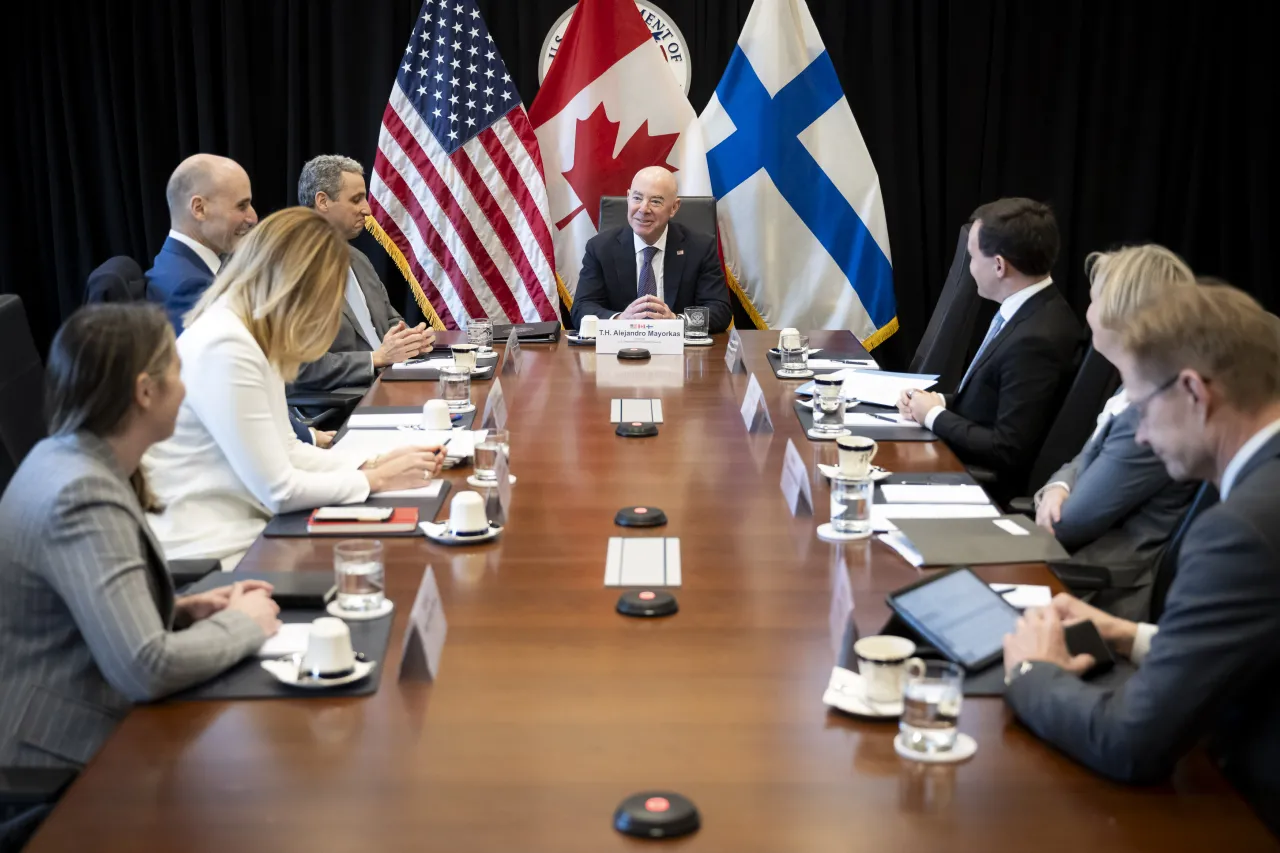 Image: DHS Secretary Alejandro Mayorkas Participates in a Trilateral Meeting with Canada and Finland (005)