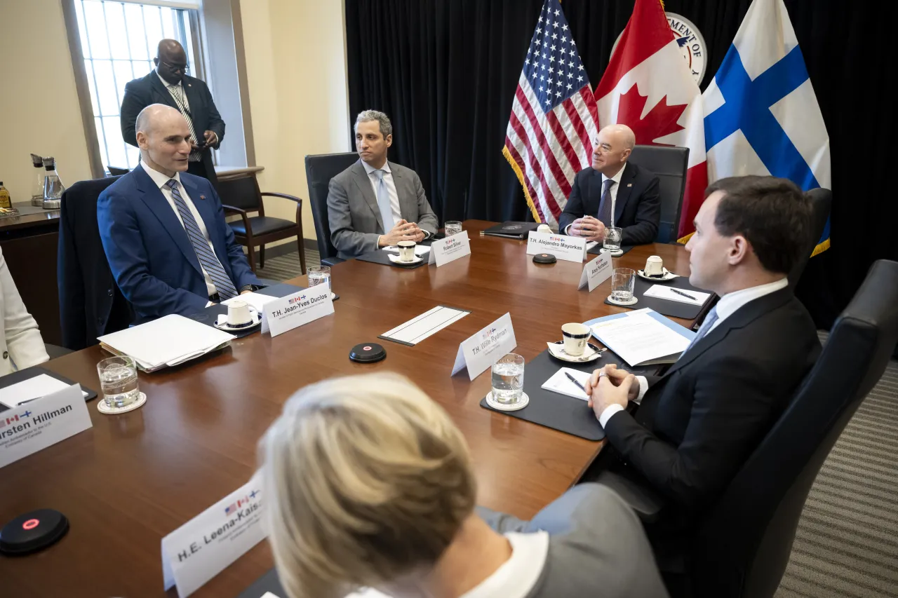 Image: DHS Secretary Alejandro Mayorkas Participates in a Trilateral Meeting with Canada and Finland (006)