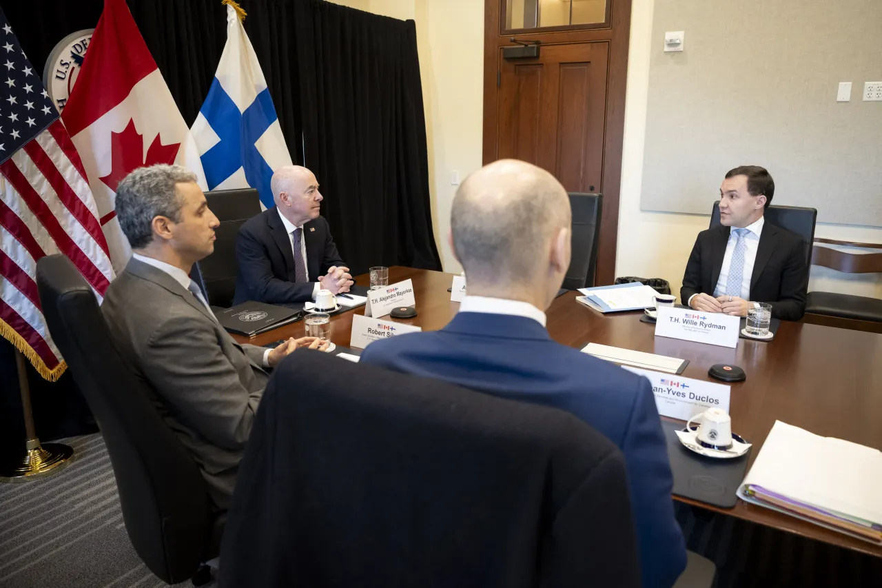 Image: DHS Secretary Alejandro Mayorkas Participates in a Trilateral Meeting with Canada and Finland (007)