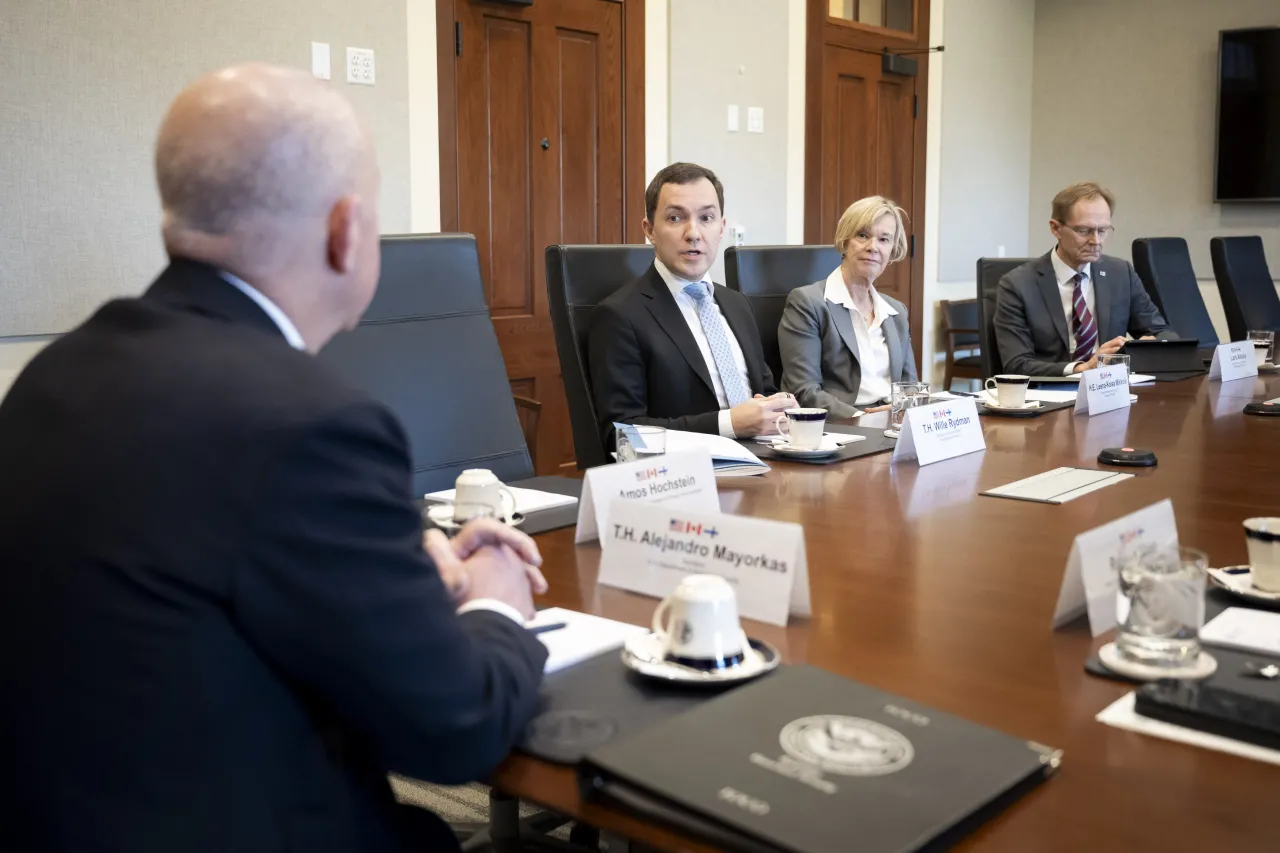 Image: DHS Secretary Alejandro Mayorkas Participates in a Trilateral Meeting with Canada and Finland (008)