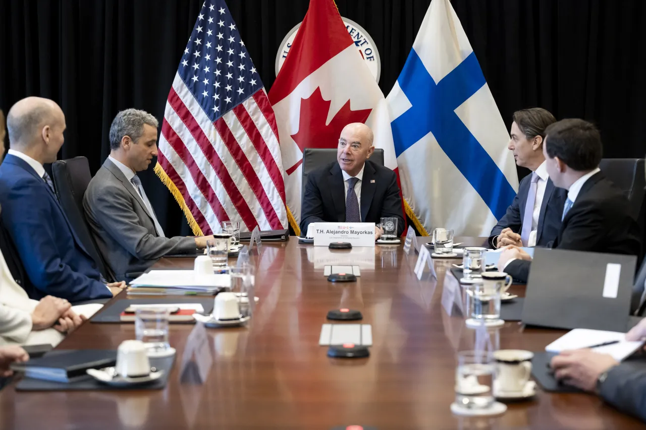 Image: DHS Secretary Alejandro Mayorkas Participates in a Trilateral Meeting with Canada and Finland (013)