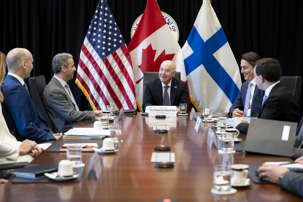 Image: DHS Secretary Alejandro Mayorkas Participates in a Trilateral Meeting with Canada and Finland (014)