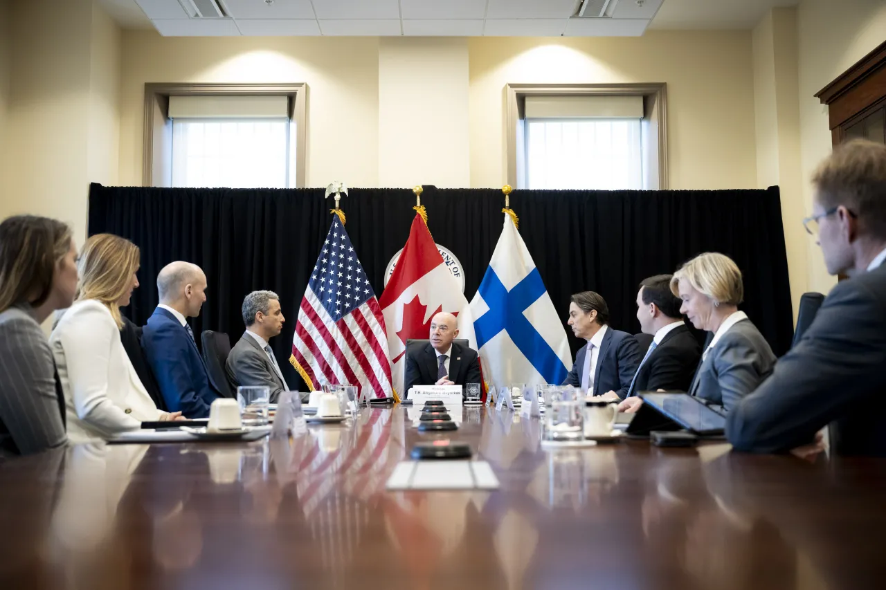 Image: DHS Secretary Alejandro Mayorkas Participates in a Trilateral Meeting with Canada and Finland (015)