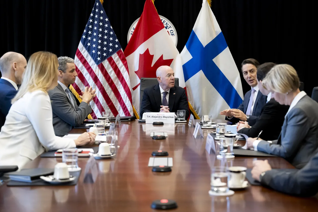 Image: DHS Secretary Alejandro Mayorkas Participates in a Trilateral Meeting with Canada and Finland (016)