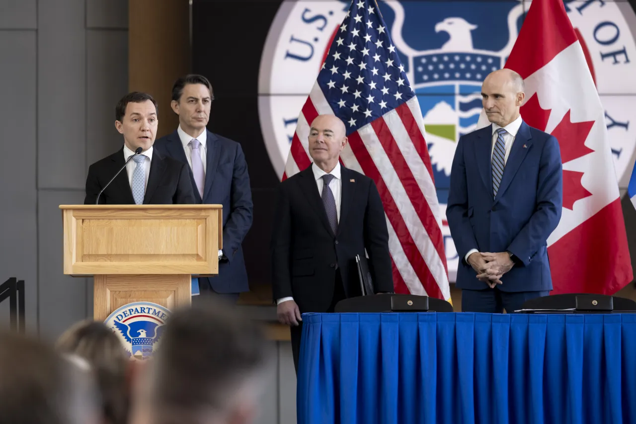 Image: DHS Secretary Alejandro Mayorkas Signs ICE Pact MOU with Canada and Finland (035)