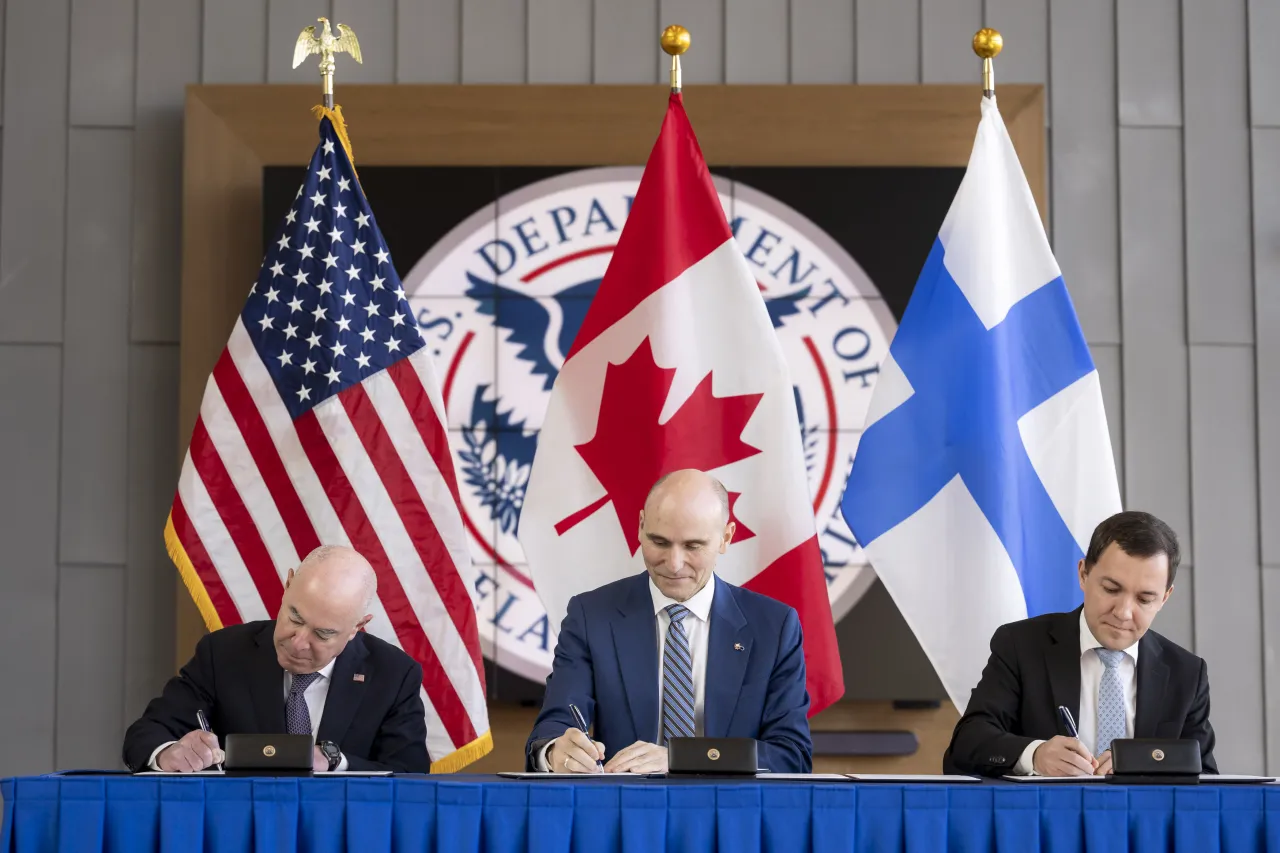 Image: DHS Secretary Alejandro Mayorkas Signs ICE Pact MOU with Canada and Finland (036)