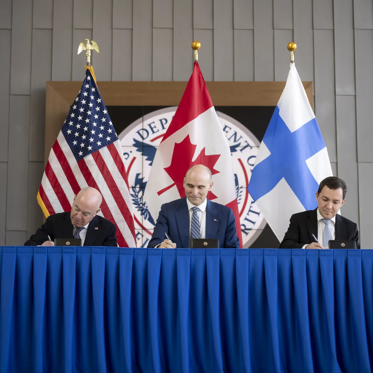 Image: DHS Secretary Alejandro Mayorkas Signs ICE Pact MOU with Canada and Finland (037)