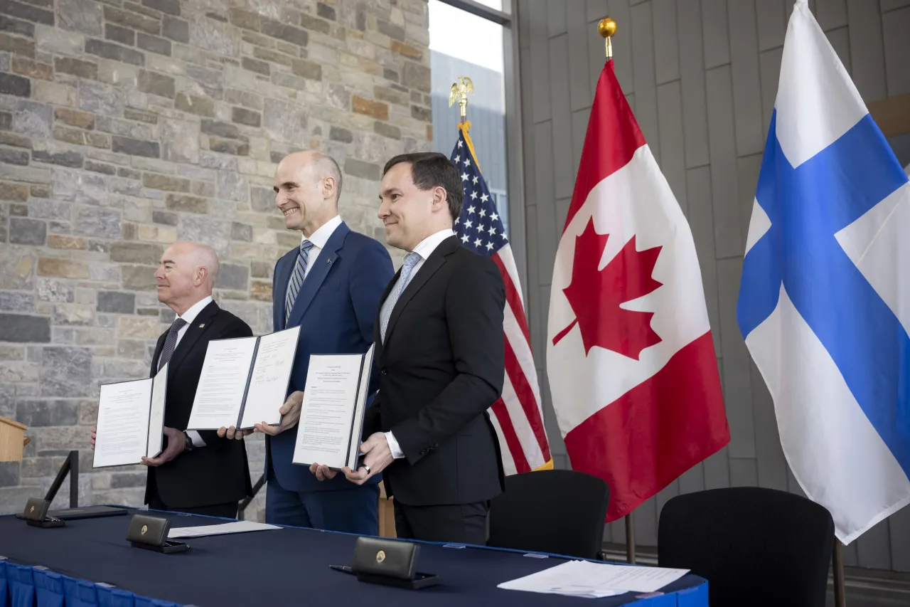 Image: DHS Secretary Alejandro Mayorkas Signs ICE Pact MOU with Canada and Finland (042)