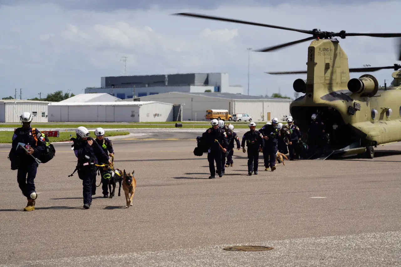 Image: Members of Texas Task Force One on the Ground in Florida in Response to Hurricane Helene