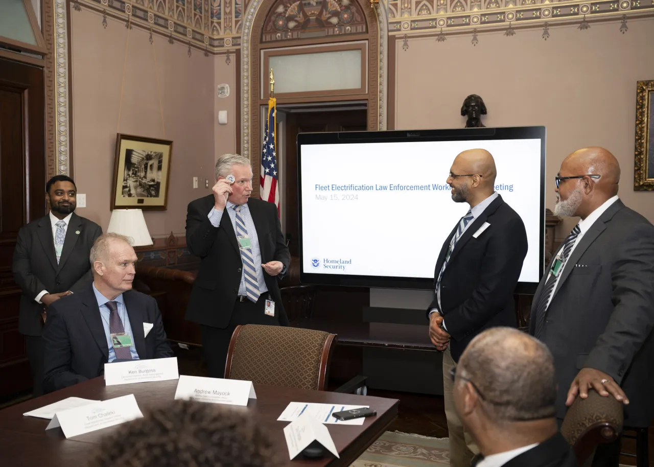 Image: DHS Fleet Electrification Law Enforcement Working Group May 2024 Meeting at the White House