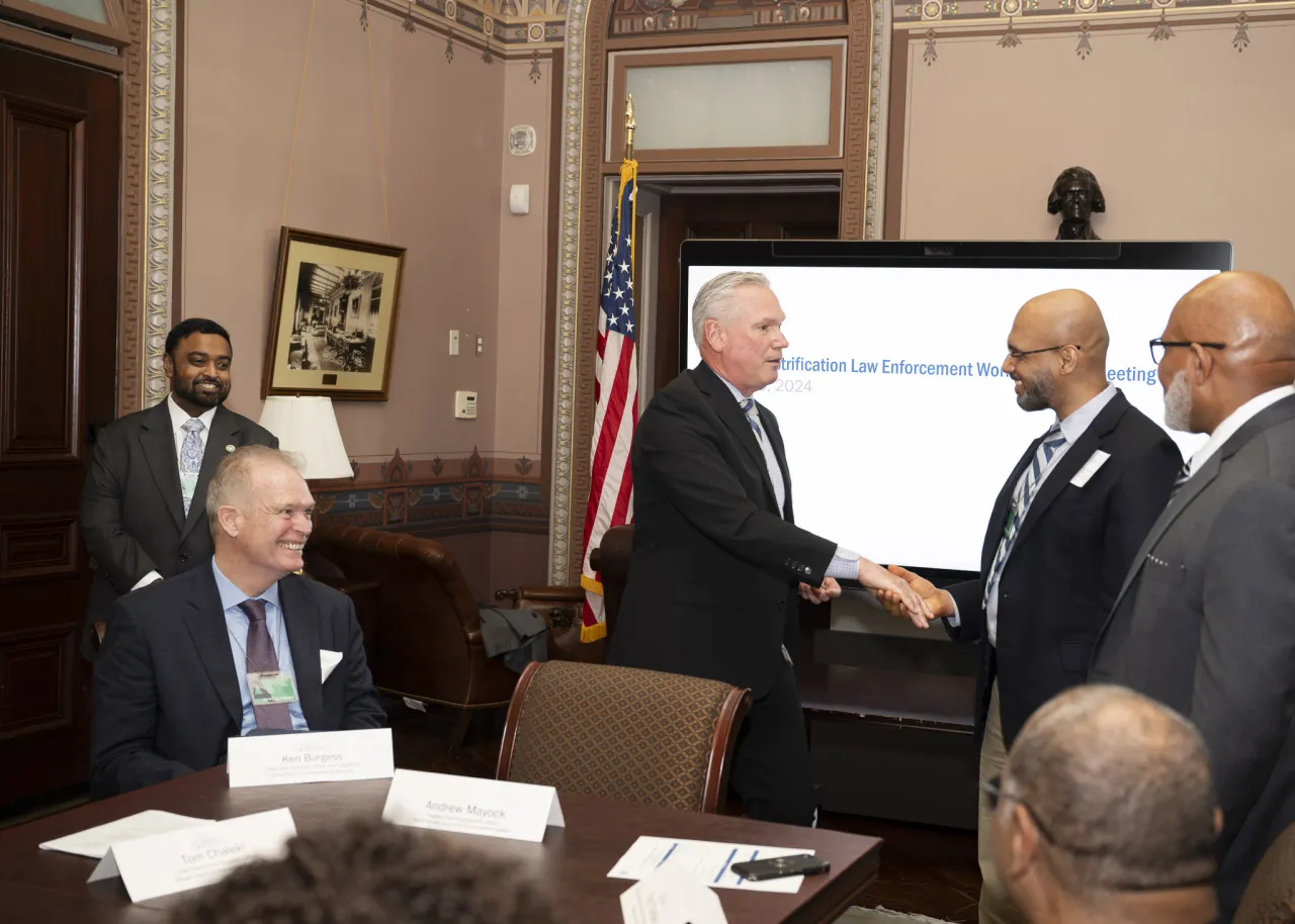 Image: DHS Fleet Electrification Law Enforcement Working Group May 2024 Meeting at the White House