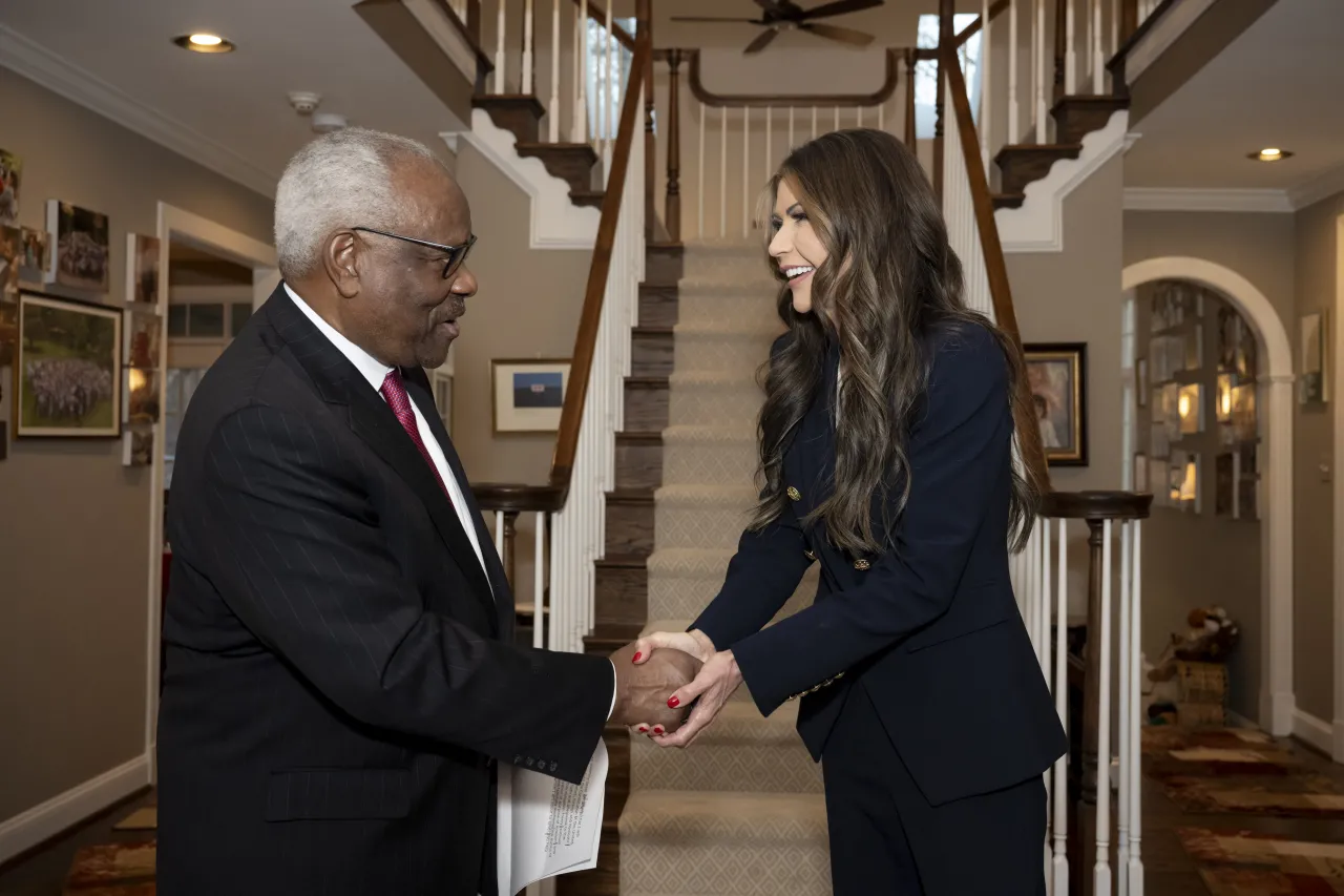 Image: The swearing-in ceremony took place at the home of U.S. Supreme Court Justice Clarence Thomas.