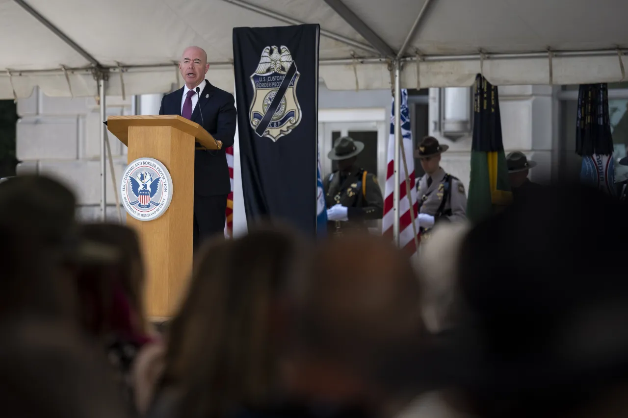 Image: DHS Secretary Alejandro Mayorkas Attends the Annual CBP Valor Memorial   (034)