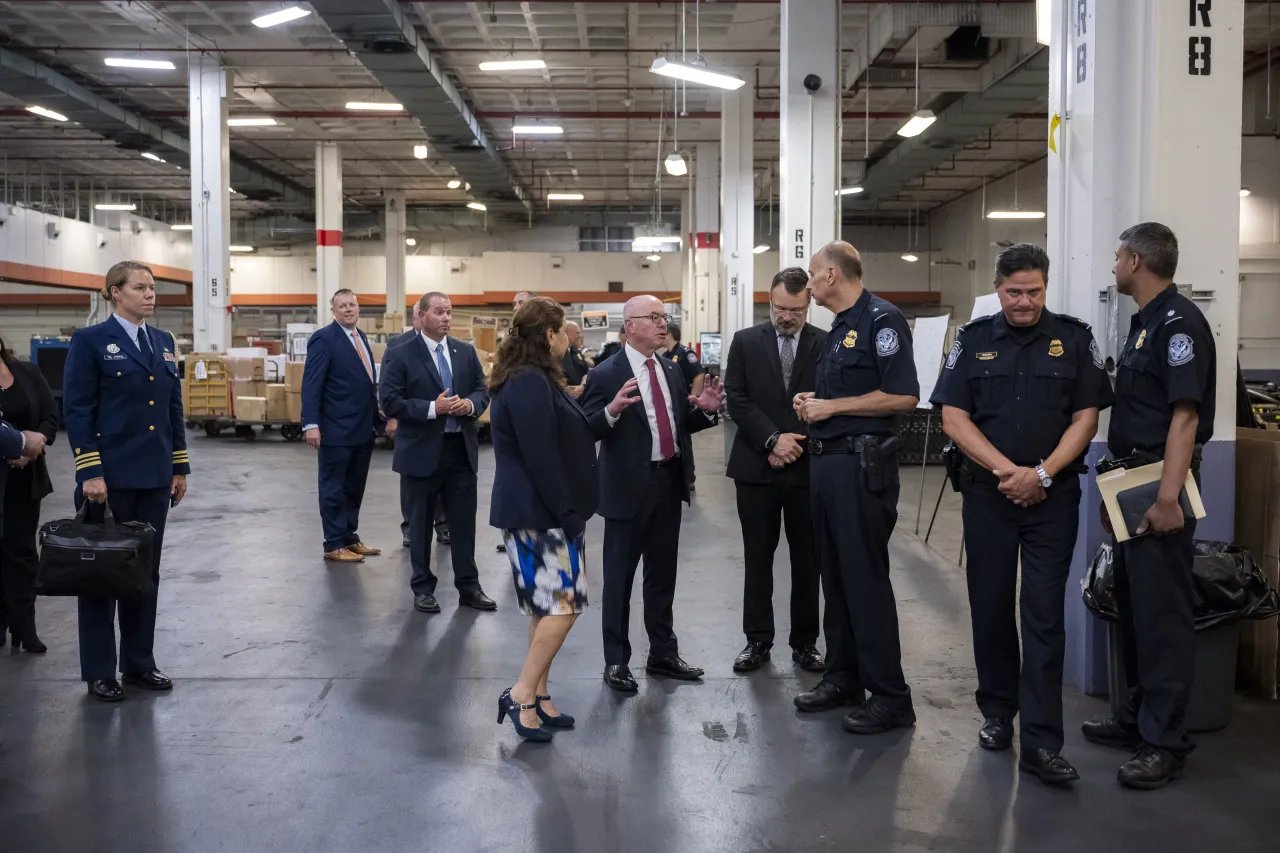 Image: DHS Secretary Alejandro Mayorkas Tours the CBP IMF at JFK (074)