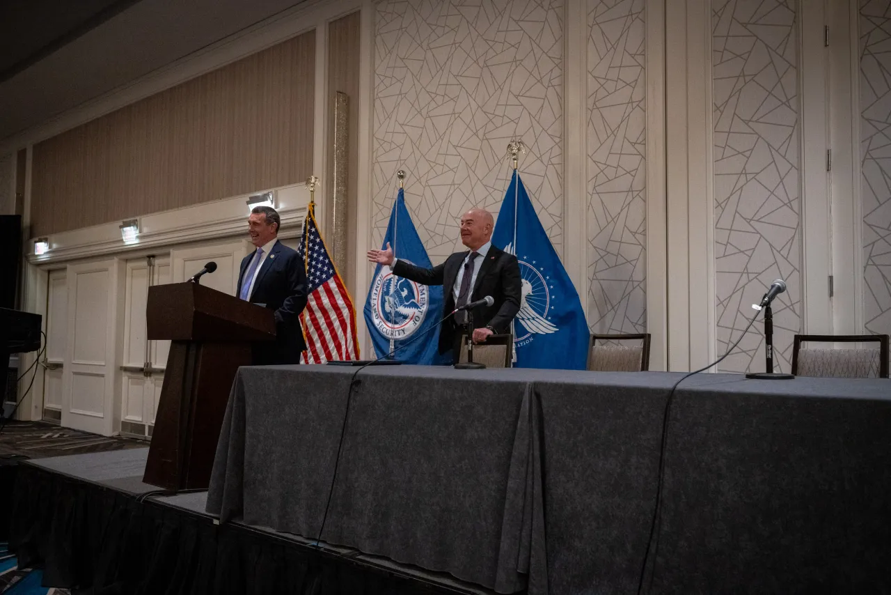 Image: DHS Secretary Alejandro Mayorkas Speaks at TSA Senior Leadership Conference (002)