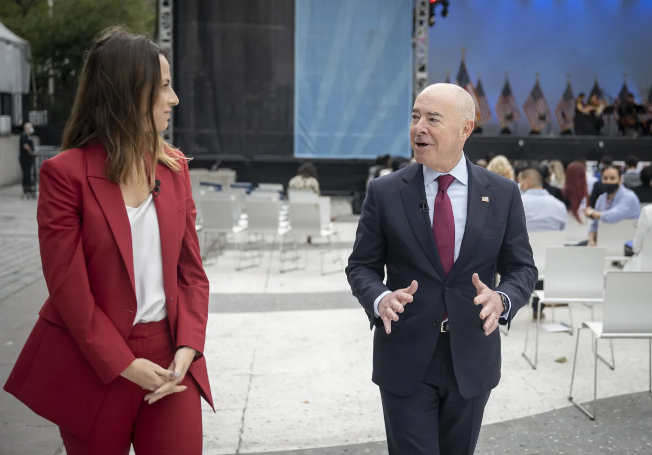 Image: DHS Secretary Alejandro Mayorkas Participates in MSNBC Interview (6)