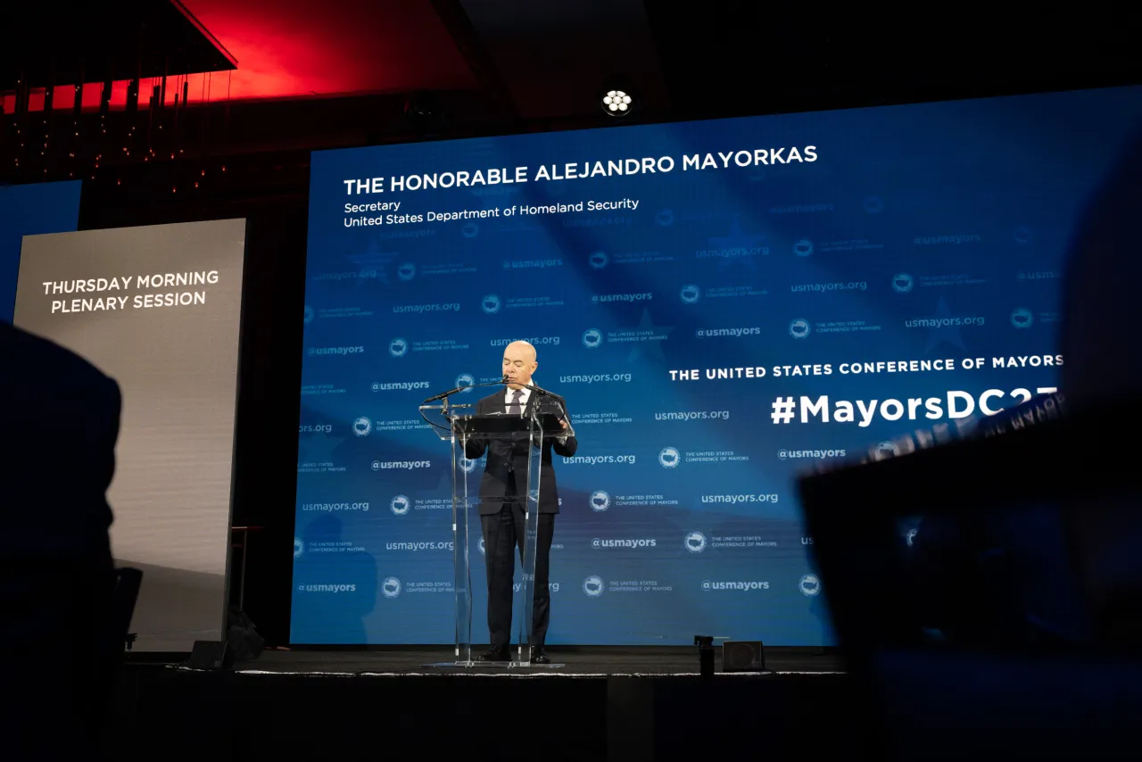 Image: DHS Secretary Alejandro Mayorkas Delivers Remarks at the United States Conference of Mayors 91st Winter Meeting (016)