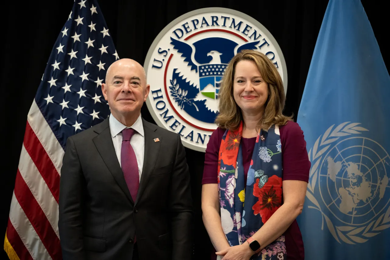 Image: DHS Secretary Alejandro Mayorkas Meets with the IOM Director General-Elect Amy Pope  (003)