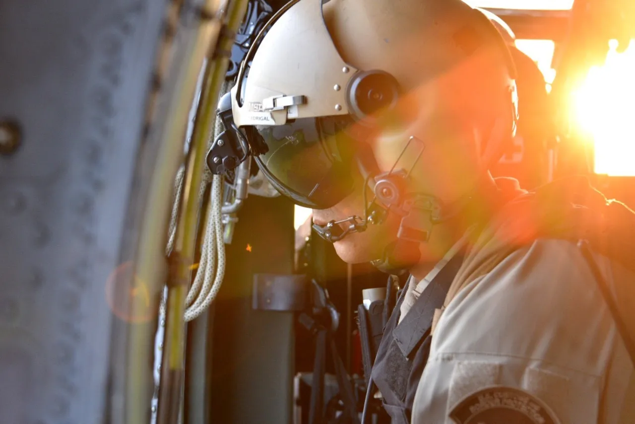 Image: Coast Guard, Customs and Border Protection conduct flyovers in Beaumont, Texas