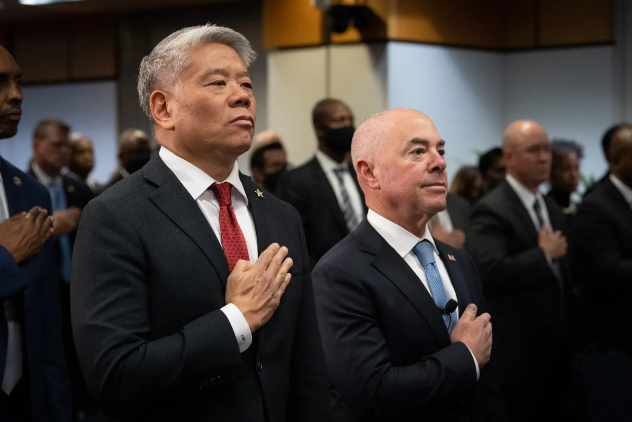 Image: DHS Secretary Alejandro Mayorkas Swears In Director of USSS (006)