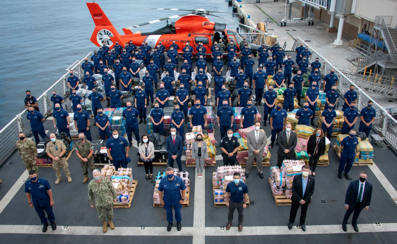 Image: Acting Secretary Wolf Joins USCG Cutter James in Offloading Narcotics (4)