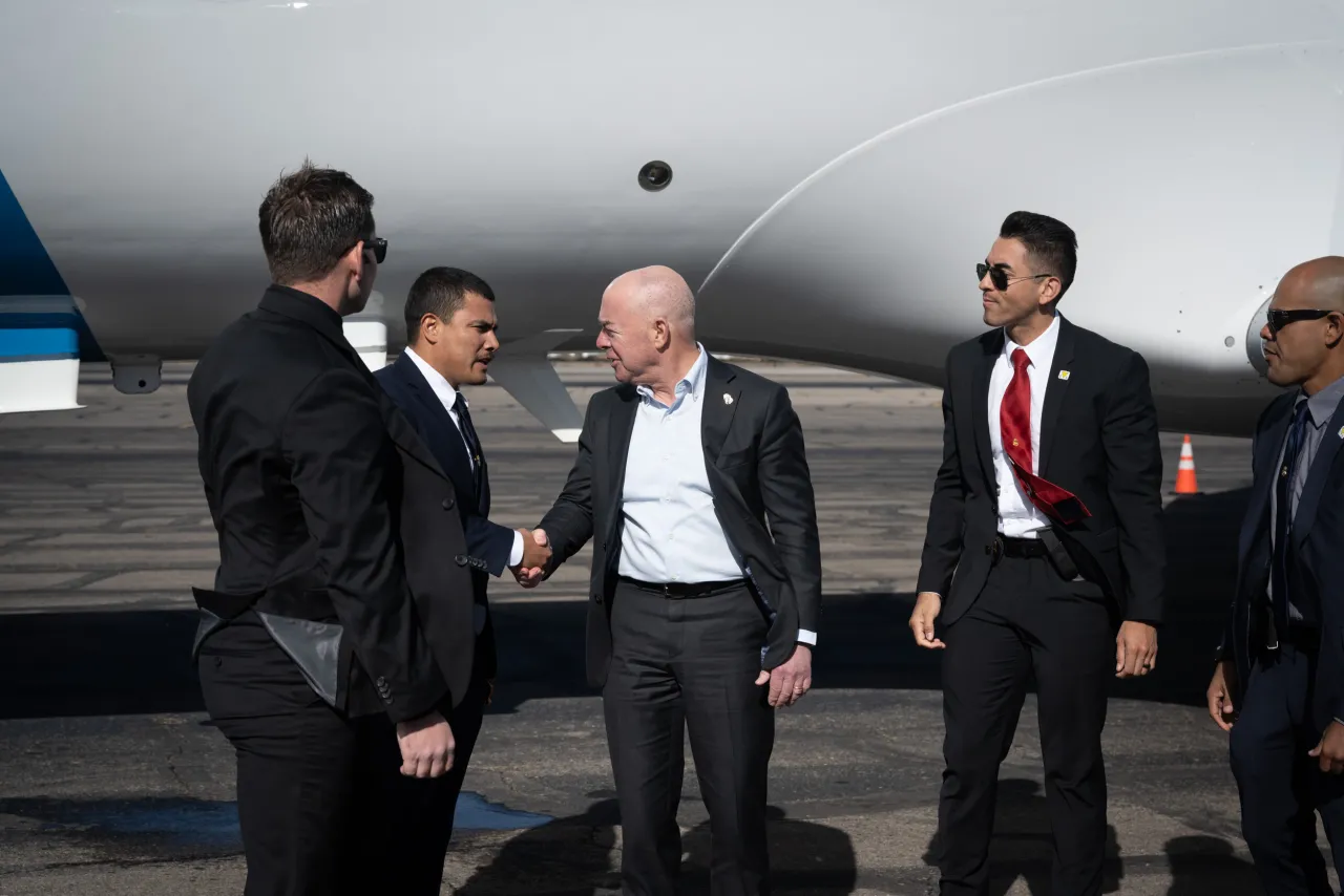 Image: DHS Secretary Alejandro Mayorkas Departs El Paso, TX (051)