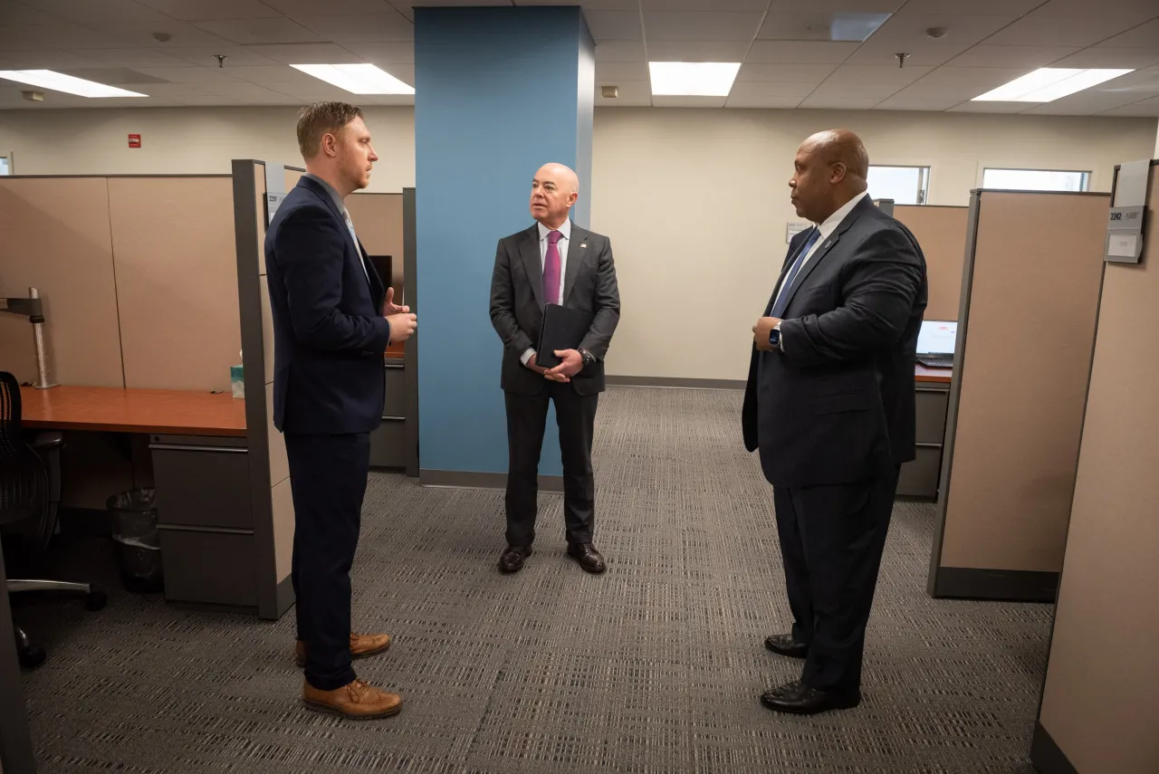 Image: DHS Secretary Alejandro Mayorkas Meets with Employees from the DHS Center for Countering Human Trafficking (017)