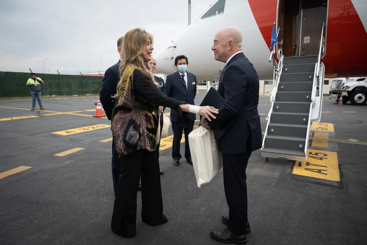 Image: DHS Secretary Alejandro Mayorkas Arrives in Quito, Ecuador (008)