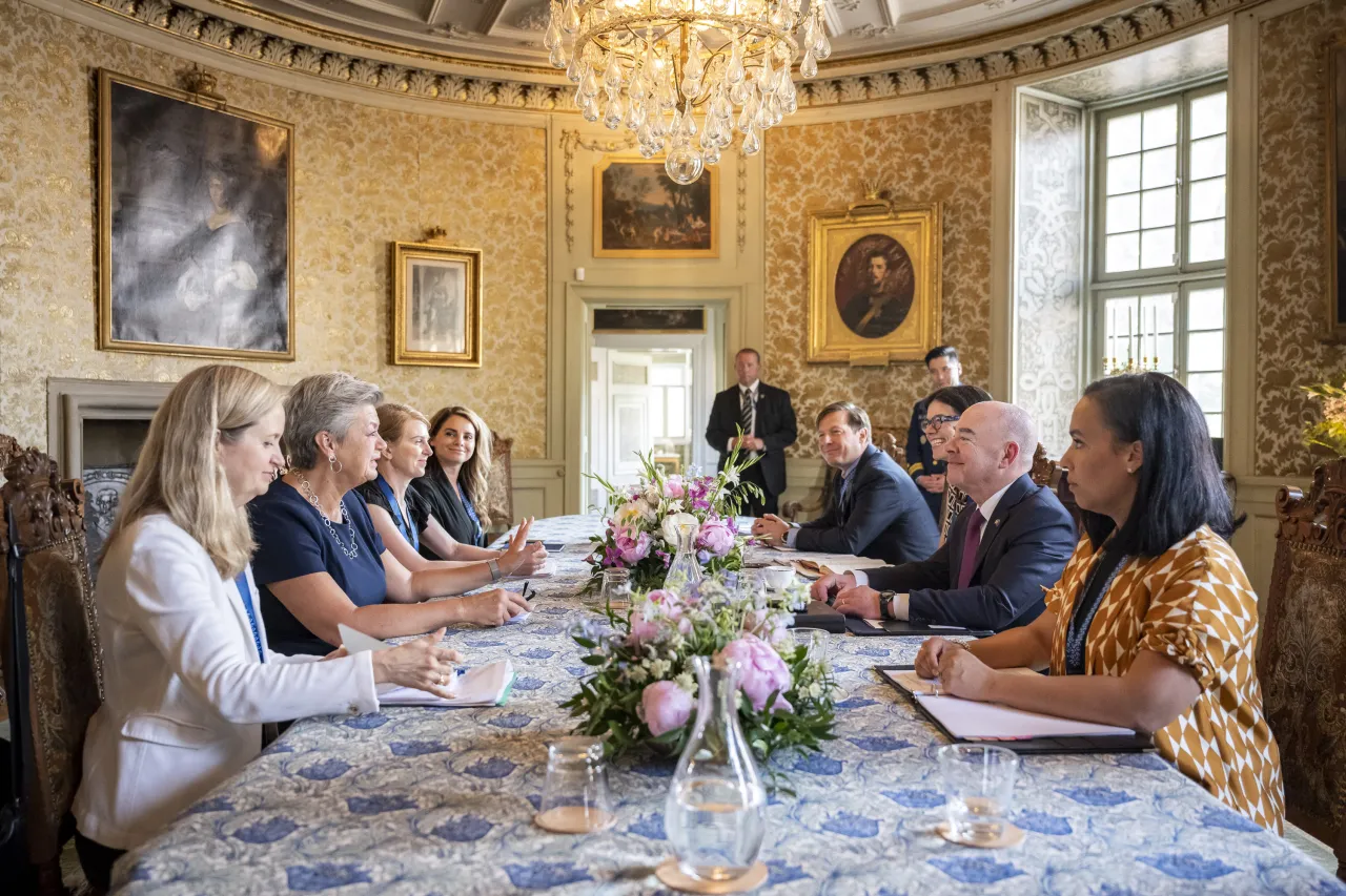 Image: DHS Secretary Alejandro Mayorkas Participates in a Bilateral Meeting with the European Commissioner for Home Affairs (041)