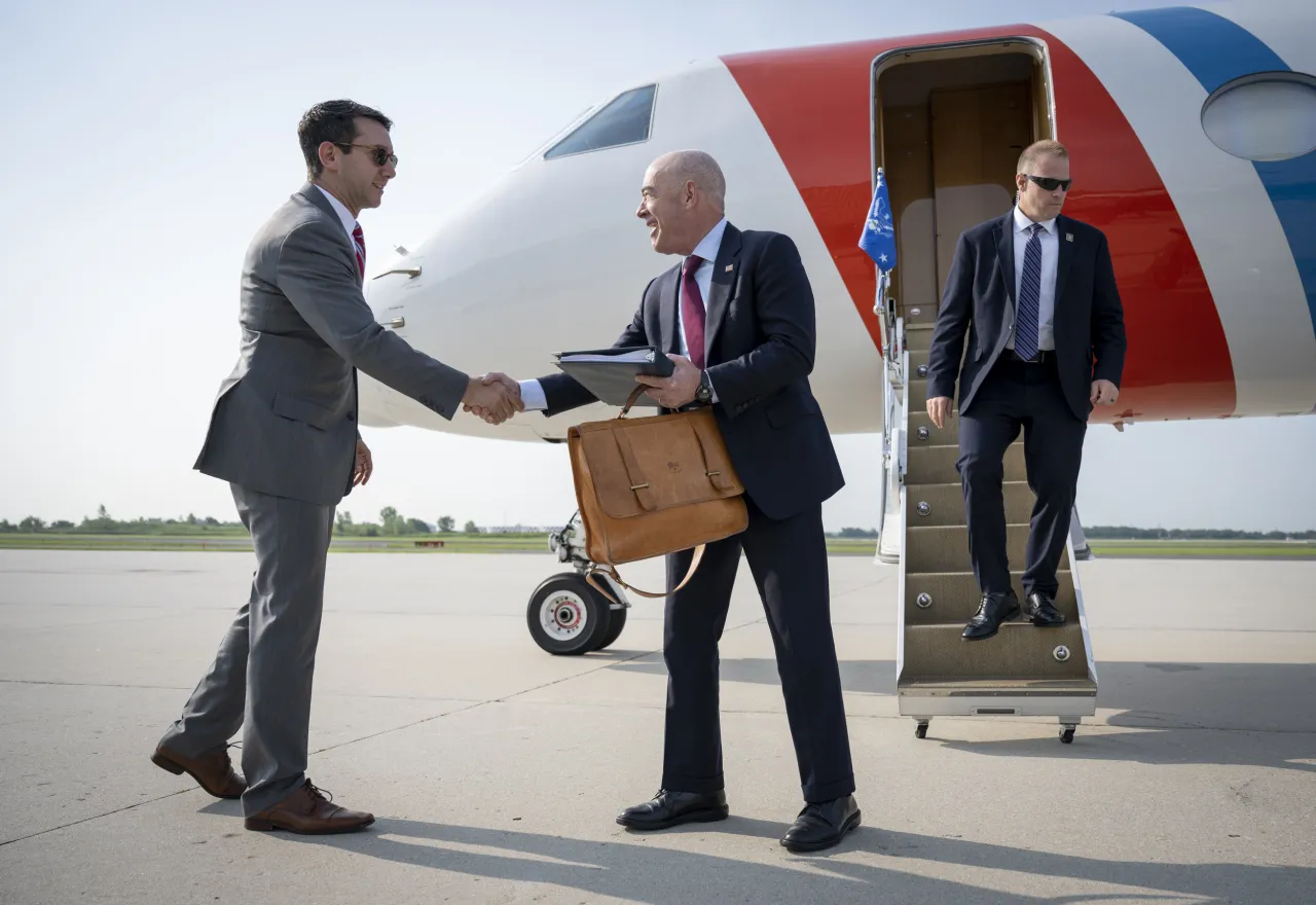 Image: DHS Secretary Alejandro Mayorkas Arrives to Philadelphia, PA (2)
