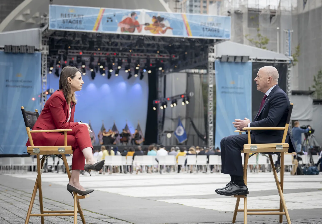 Image: DHS Secretary Alejandro Mayorkas Participates in MSNBC Interview (2)