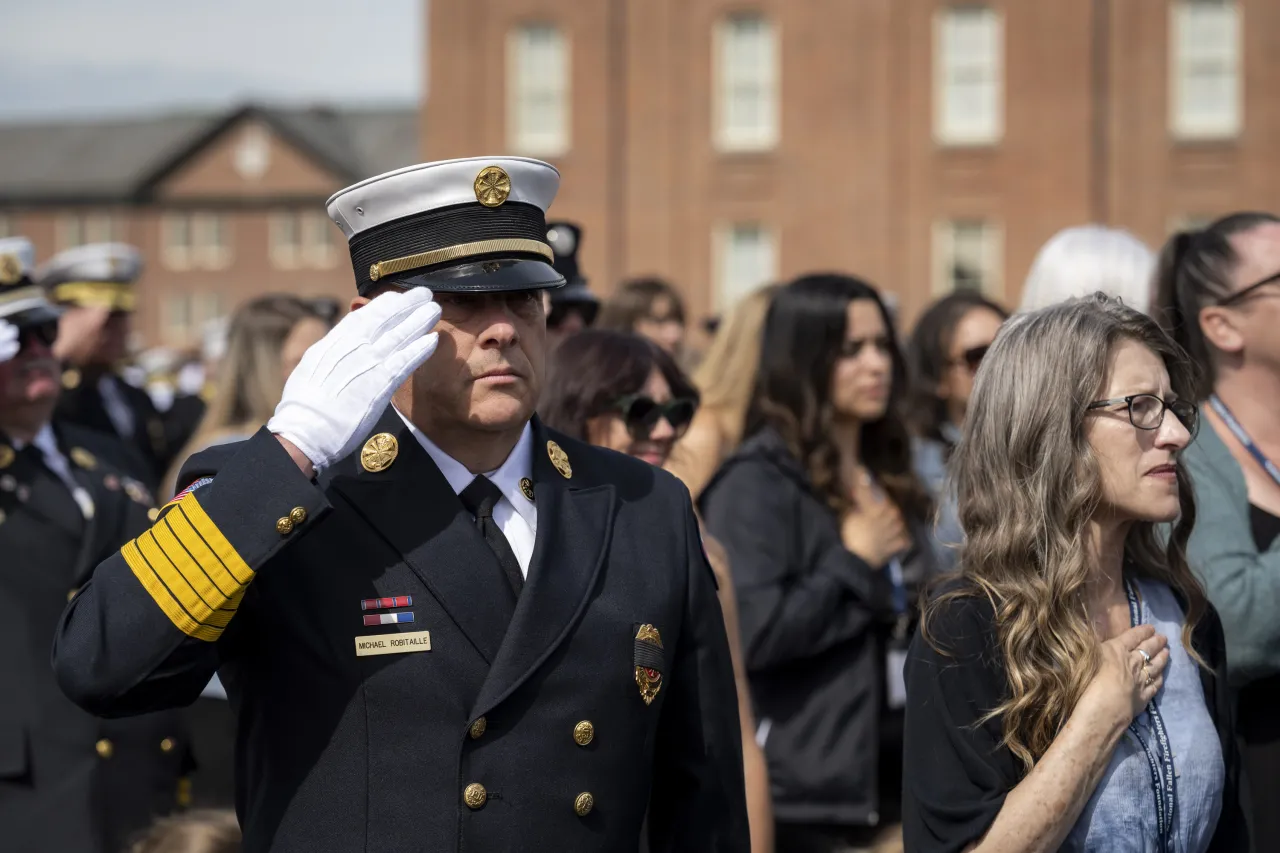 Image: DHS Secretary Alejandro Mayorkas Delivers Remarks During the National Fallen Firefighters Memorial Ceremony   (056)